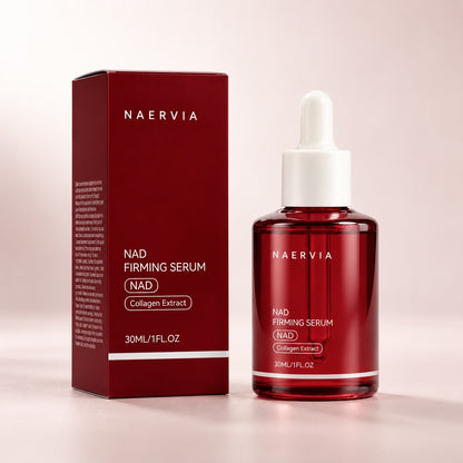 NAERVIA NAD+ firming serum, 30 ml bottle and carton