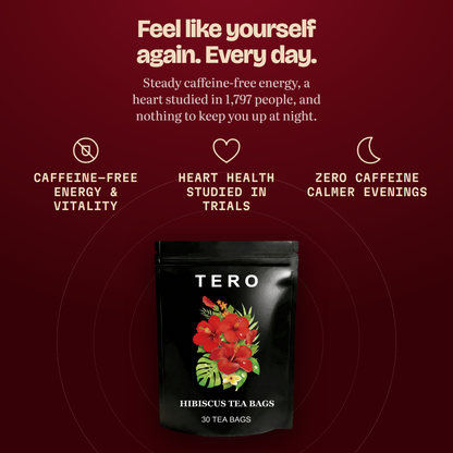 Feel like yourself again every day: caffeine-free energy, heart health studied in trials, calmer evenings